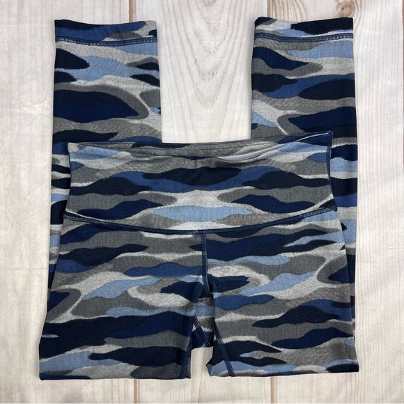 Lululemon Wunder Under Crop III Mini Coast Camo Deep Navy Multi Sz 4 - Picture 7 of 13
